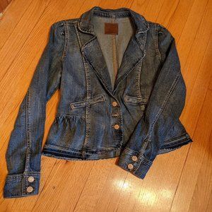 Peplum denim jacket